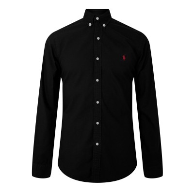мъжки,ризи,polo,ralph,lauren,men,s,slim,fit,poplin,long,sleeve,shirt,polo,black