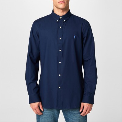 мъжки,ризи,polo,ralph,lauren,logo,poplin,shirt,newport,navy