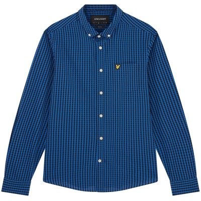 риза,с,дълъг,ръкав,зимни,аксесоари,мъжки,ризи,lyle,and,scott,long,sleeve,gingham,shirt,black,navy,w747