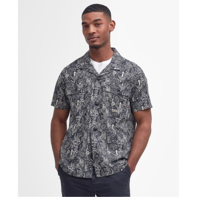 риза,с,къс,ръкав,облекла,на,разпродажба,мъжки,ризи,barbour,international,mitchel,printed,short,sleeve,shirt,navy,ny91