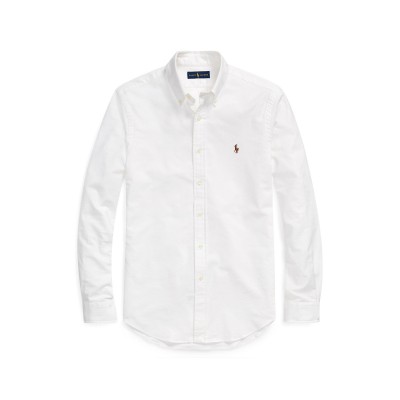 риза,с,дълъг,ръкав,мъжки,ризи,polo,ralph,lauren,men,s,slim,fit,oxford,long,sleeve,shirt,white