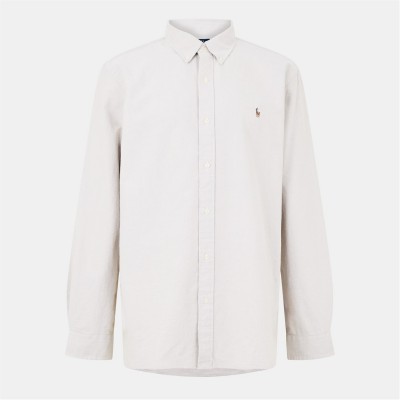 риза,с,дълъг,ръкав,облекла,на,разпродажба,мъжки,ризи,polo,ralph,lauren,men's,slim,fit,oxford,long,sleeve,shirt,pale,cream