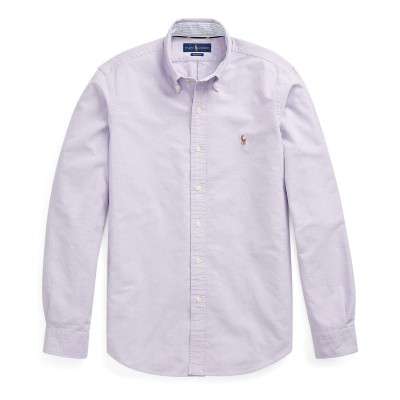 риза,с,дълъг,ръкав,мъжки,ризи,polo,ralph,lauren,men,s,slim,fit,oxford,long,sleeve,shirt,thistle