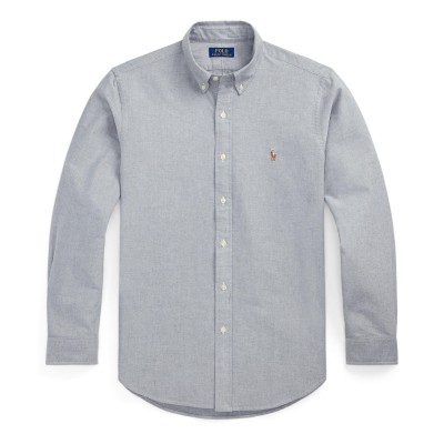 риза,с,дълъг,ръкав,мъжки,ризи,polo,ralph,lauren,men,s,slim,fit,oxford,long,sleeve,shirt,slate
