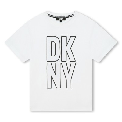 тениска,детски,облекла,dkny,dkny,logo,t,shirt,white,10p