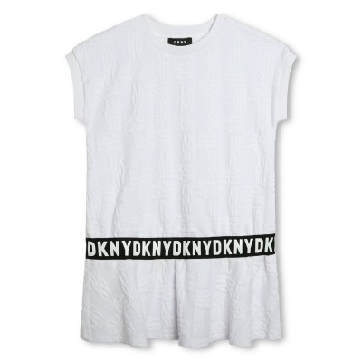 юношеска,рокля,детски,облекла,dkny,logo,dress,juniors,white,10p