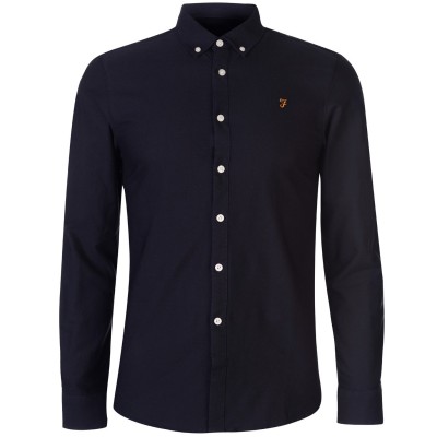 риза,с,дълъг,ръкав,farah,oxford,long,sleeve,shirt,navy