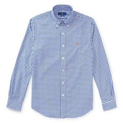 облекла,на,разпродажба,мъжки,ризи,polo,ralph,lauren,oxford,check,shirt,royal,white