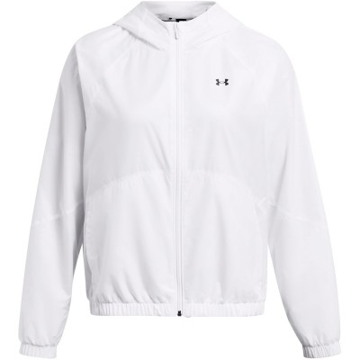 разпродажба,under,armour,дамски,жилетки,under,armour,women's,rival,sport,water,resistant,wind,resistant,long,sleeve,hooded,oversized,fit,windbreaker,white,