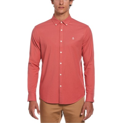 облекла,на,разпродажба,мъжки,ризи,original,penguin,ecovero,oxford,shirt,mineral,red