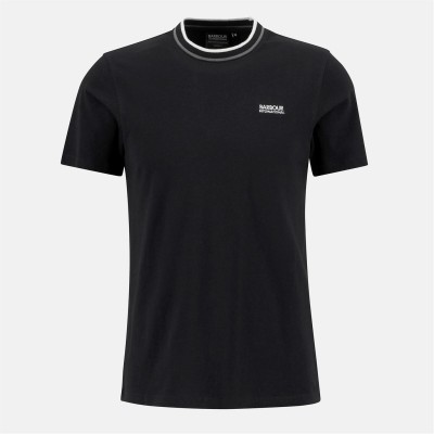 тениска,облекла,на,разпродажба,мъжки,тениски,barbour,international,buxton,tipped,t,shirt,black,bk32
