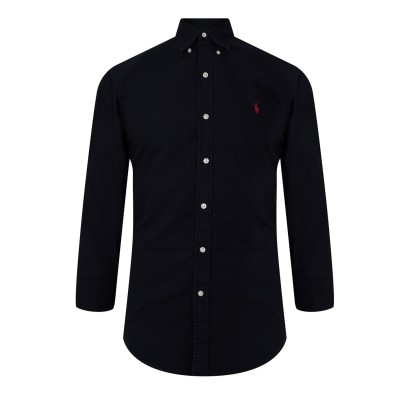 мъжки,ризи,polo,ralph,lauren,logo,oxford,shirt,black,red,pp
