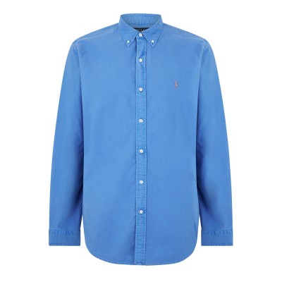 риза,с,дълъг,ръкав,облекла,на,разпродажба,мъжки,ризи,polo,ralph,lauren,mens,slim,fit,oxford,long,sleeve,shirt,blue,orbit