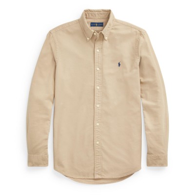 риза,с,дълъг,ръкав,мъжки,ризи,polo,ralph,lauren,mens,slim,fit,oxford,long,sleeve,shirt,surrey,tan