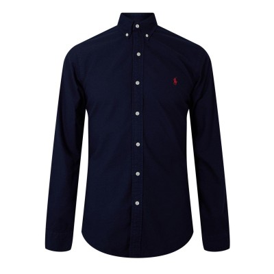 риза,с,дълъг,ръкав,мъжки,ризи,polo,ralph,lauren,mens,slim,fit,oxford,long,sleeve,shirt,rl,navy