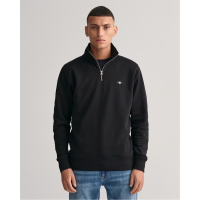 gant,gant,half,zip,sweat,sn00,black,005