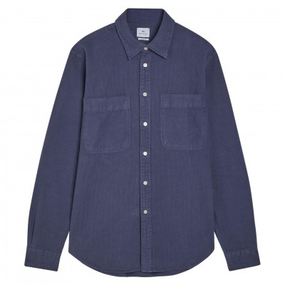 ps,paul,smith,ps,mens,twin,pocket,shirt,blue,blue