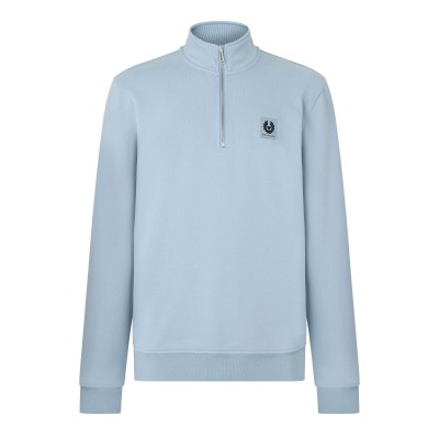 блуза,мъжки,горнища,с,качулка,мъжки,ежедневни,облекла,belstaff,quarter,zip,sweatshirt,mist,blue