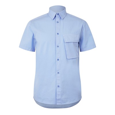 belstaff,scale,short,sleeve,shirt,mens,sky,blue
