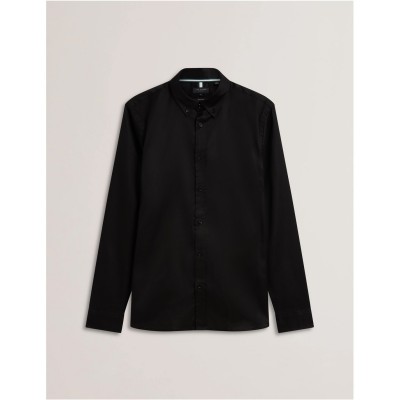 облекла,на,разпродажба,мъжки,ризи,ted,baker,allardo,regular,premium,oxford,shirt,black
