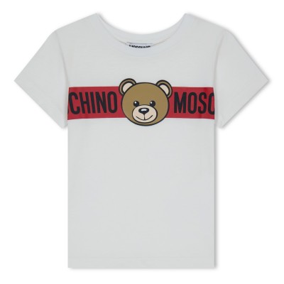 юношеска,тениска,детски,3/4,панталони,moschino,logo,bear,t,shirt,juniors,white,10101
