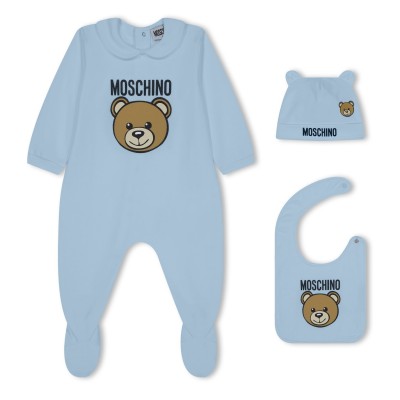 бебешки,комплект,детски,3/4,панталони,moschino,bear,all,in,one,3,piece,set,baby,boys,blue,40304