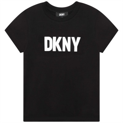 юношеска,тениска,детски,облекла,dkny,dkny,logo,t,shirt,juniors,black,09b