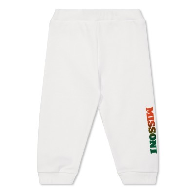 анцуг,missoni,kids,logo,closed,hem,fleece,joggers,white