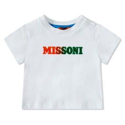 тениска,детски,3/4,панталони,missoni,kids',logo,print,regular,fit,t,shirt,white