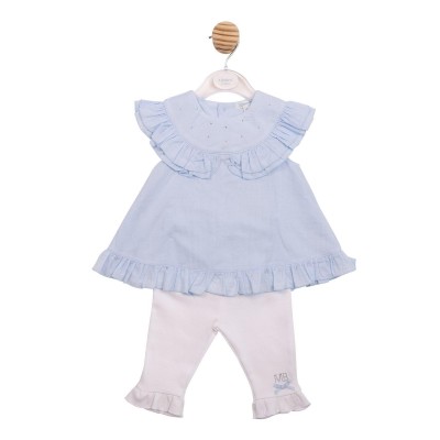 клин,бебешки,облекла,mintini,baby,baby,dress,and,legging,set,blue,white