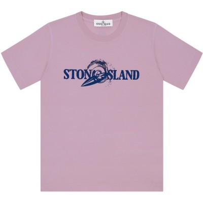юношеска,тениска,детски,3/4,панталони,stone,island,junior,logo,tshirt,rosa,v0080