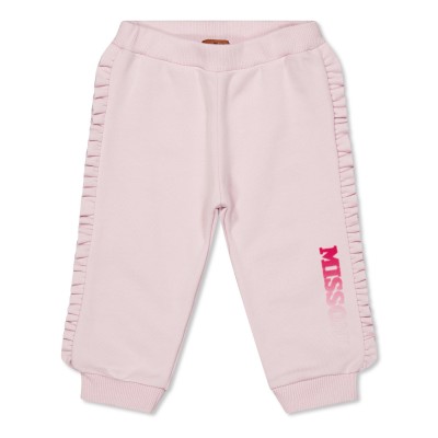 анцуг,missoni,kids,logo,closed,hem,fleece,joggers,glicine,rosa