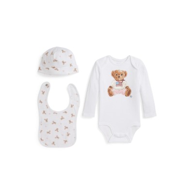 комплект,polo,ralph,lauren,polo,bear,gift,set,bb64,white,multi
