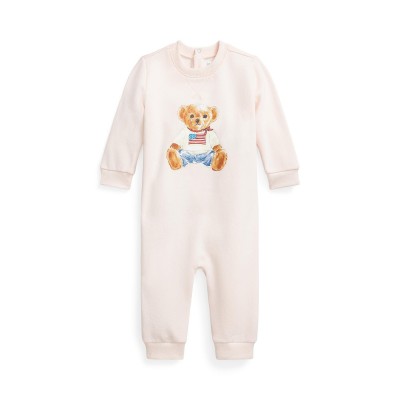 пижама,polo,ralph,lauren,kids,logo,onesie,delicate,pink