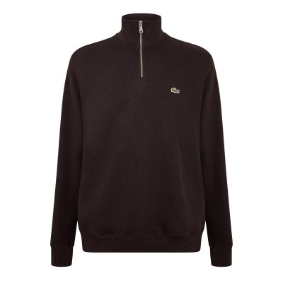 поларена,блуза,мъжки,горнища,с,качулка,lacoste,men,s,quarter,zip,fleece,top,brown,3la