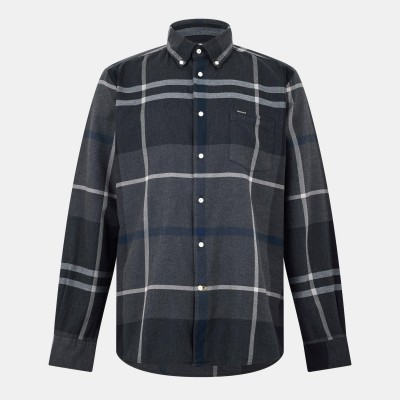 риза,с,дълъг,ръкав,мъжки,ризи,barbour,dunoon,long,sleeved,shirt,graphite
