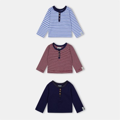 бебешки,облекла,детски,тениски,детски,облекла,lilly,and,sid,&,sid,multicoloured,plain,ana,stripe,top,3,pack,multi