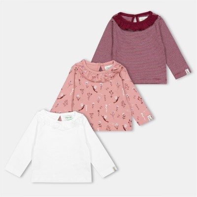 бебешки,облекла,детски,тениски,детски,облекла,lilly,and,sid,&,sid,multicoloured,fairy,stripe,print,and,plain,top,3,pack,multi
