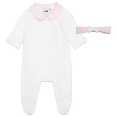 бебешки,комплект,детски,облекла,boss,2,piece,embroidered,logo,sleepsuit,set,babies,off,white,117