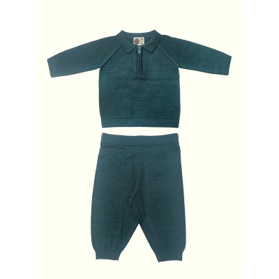 комплект,бебешки,облекла,детски,3/4,панталони,детски,облекла,pretty,green,pg,polo,jog,set,bb62,atlantic,deep