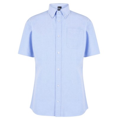 firetrap,short,sleeve,oxford,shirt,mens,blue