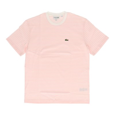тениска,облекла,на,разпродажба,мъжки,тениски,lacoste,striped,heavy,t,shirt,pink,white