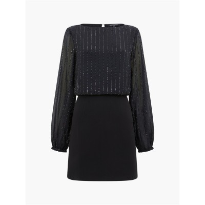рокля,дамски,поли,и,рокли,french,connection,women's,effy,sequin,shift,dress,blackout,multi
