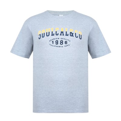 тениска,мъжки,тениски,soulcal,graphic,tee,sn43,grey,marl