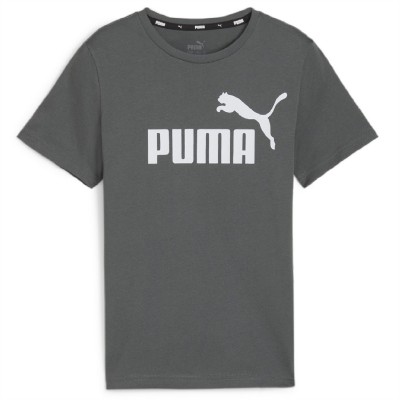 юношеска,тениска,разпродажба,puma,детски,тениски,детски,облекла,puma,logo,t,shirt,juniors,dark,slate