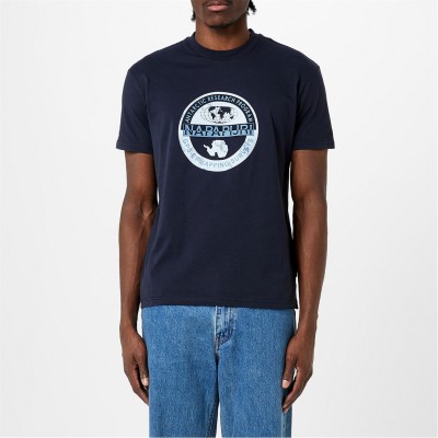 тениска,мъжки,тениски,napapijri,men's,bollo,regular,fit,t,shirt,blu,marine