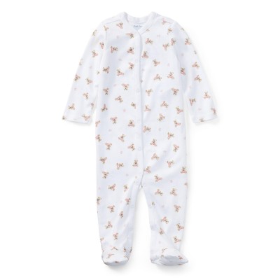 polo,ralph,lauren,kids,all,over,print,footed,sleepsuit,white,pink
