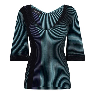фланелка,с,къс,ръкав,дамски,ризи,emporio,armani,maglia,short,sleeve,top,nero