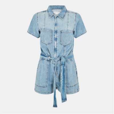 гащеризон,дамски,летни,гащеризони,дамски,къси,панталони,good,american,linen,denim,playsuit,indigo786