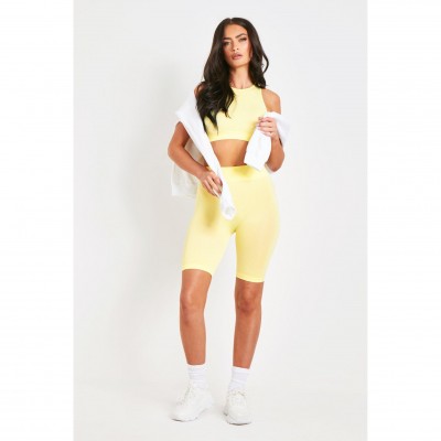 къси,панталони,дамски,къси,панталони,missy,empire,ribbed,seamless,cycling,shorts,lemon